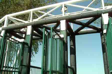 Safety Padding on Keeneland's training gate 